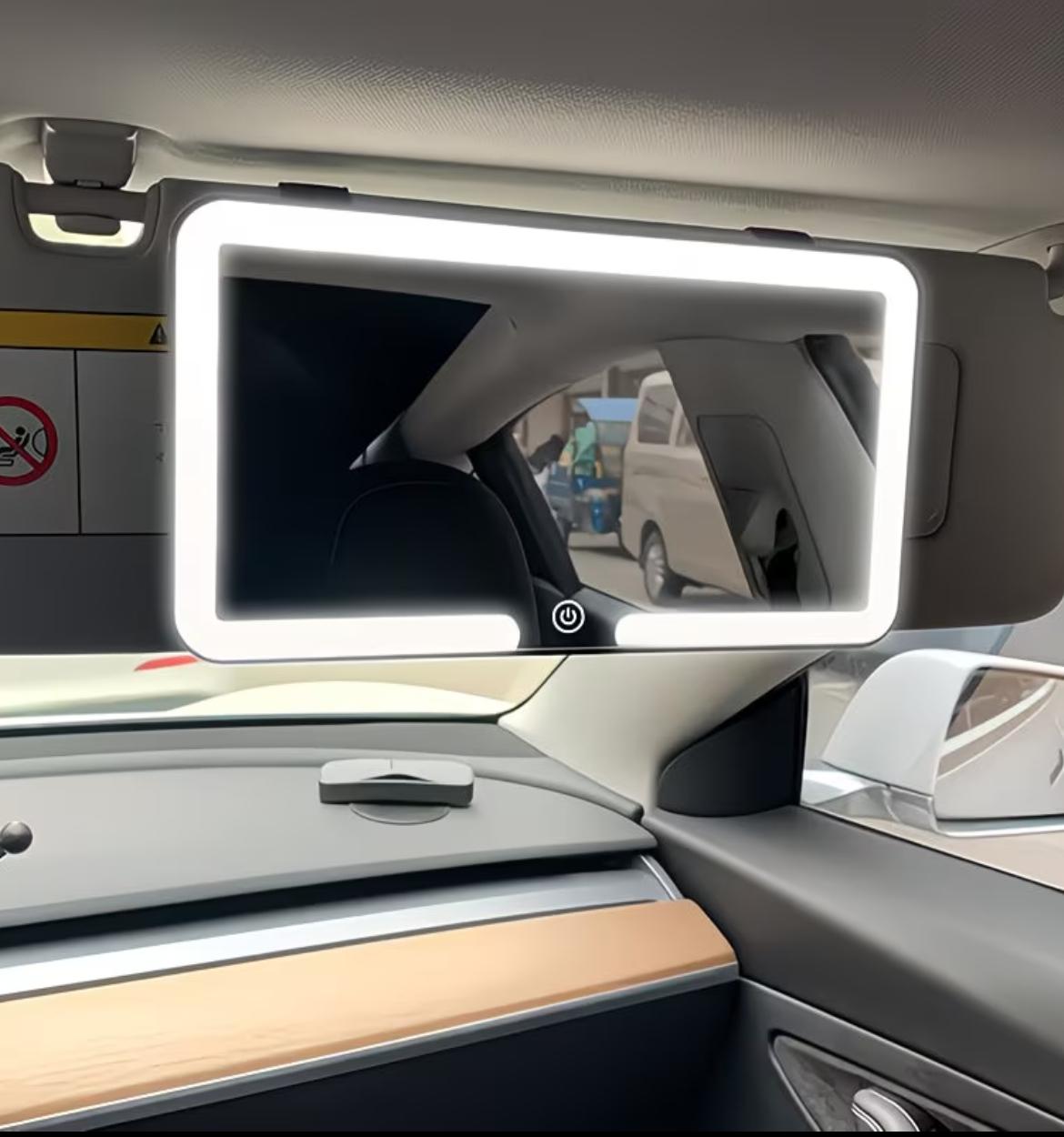 rechargeable LED car vanity mirror